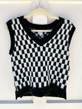 🖤Checkered Sweater Tank